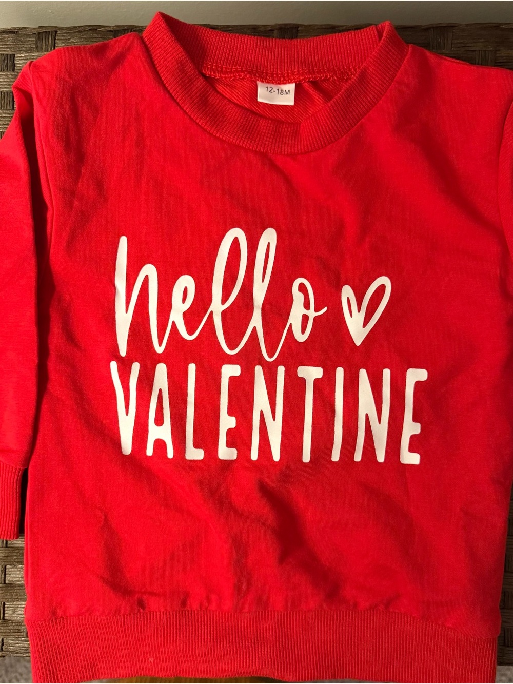 Hello Valentine Red Kids Sweatshirt